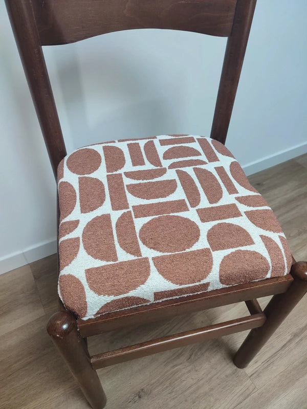 Chaise vintage x tissu Jacquard