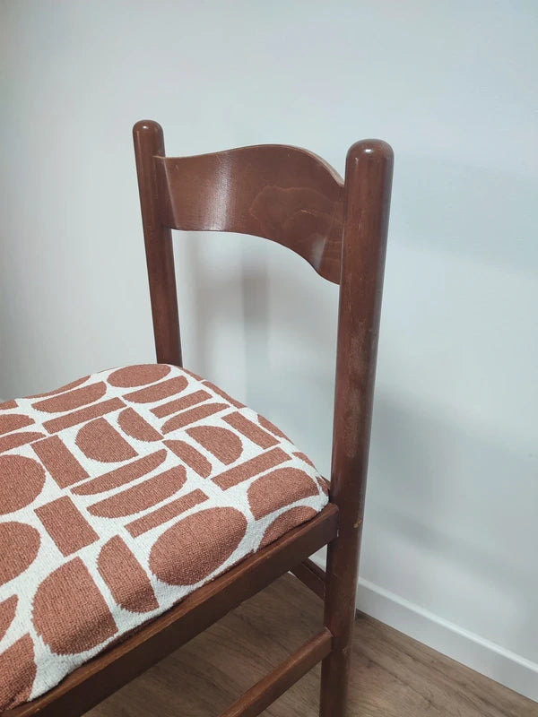 Chaise vintage x tissu Jacquard