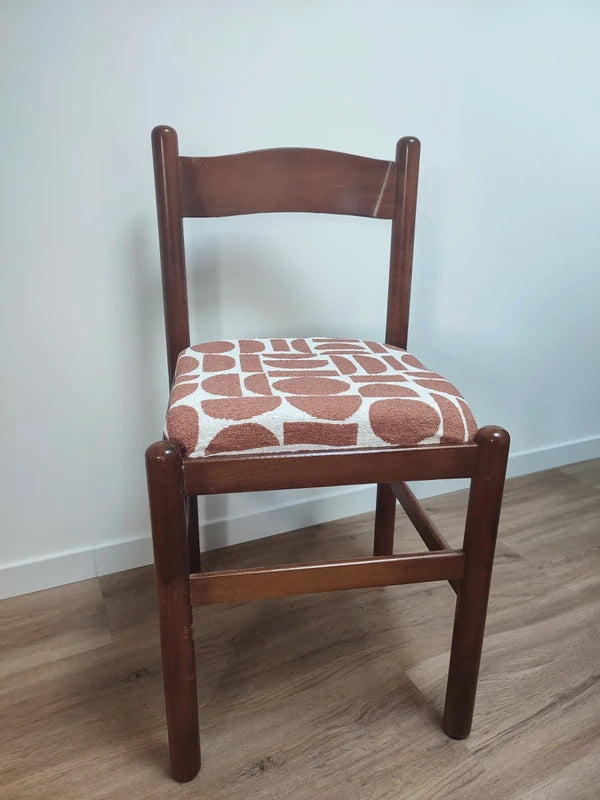 Chaise vintage x tissu Jacquard