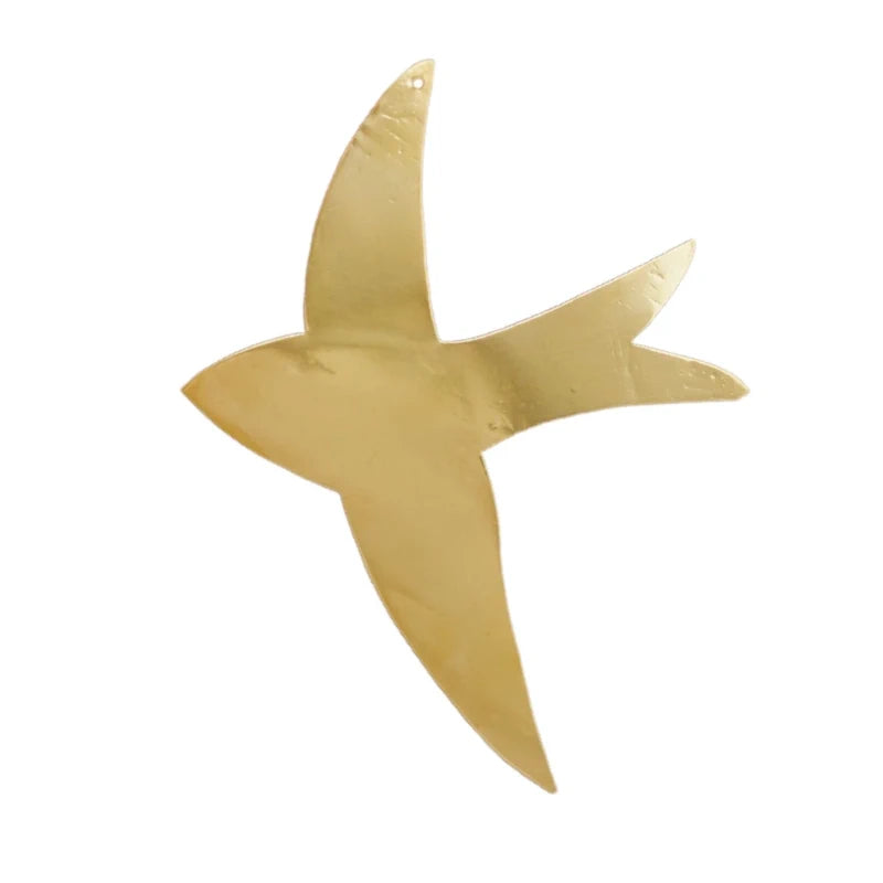 Hirondelle en laiton – Décoration murale artisanale