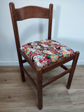 Chaise vintage x tissu Jacquard Frida Kahlo
