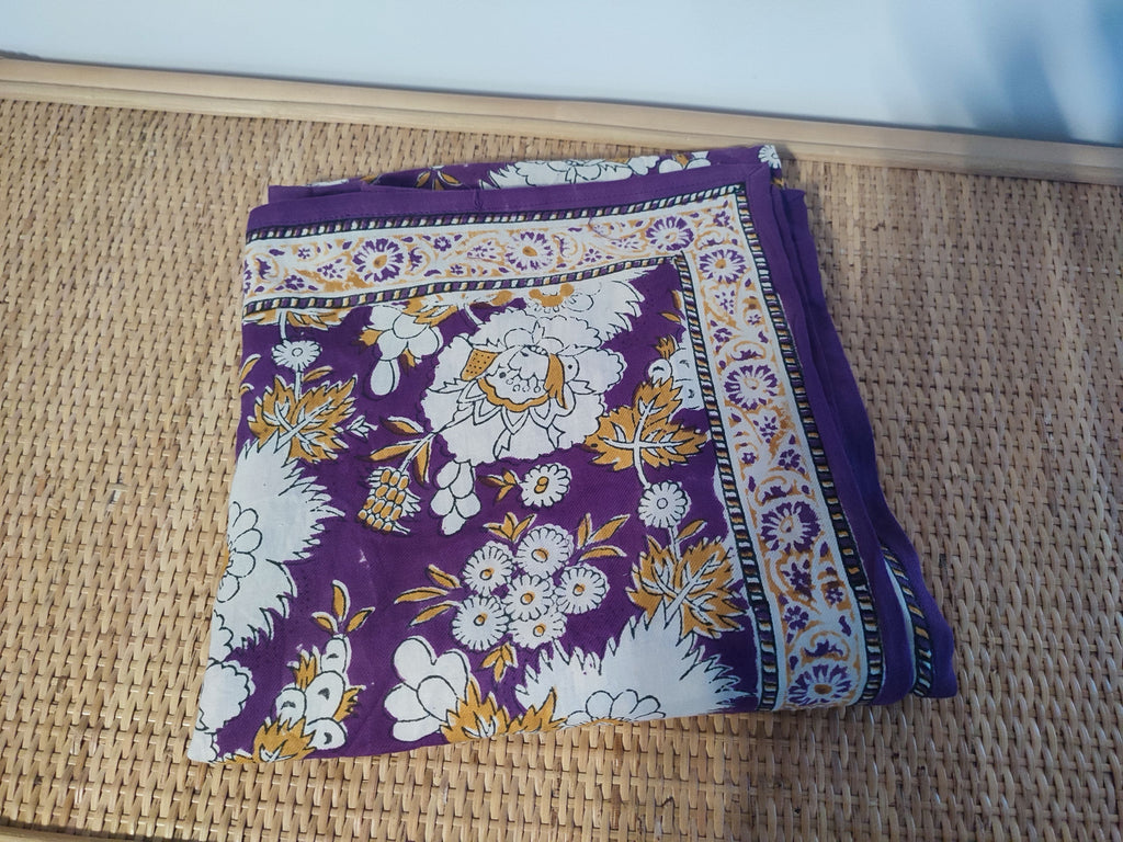 Foulard Vishnu prune | Bonheur du jour