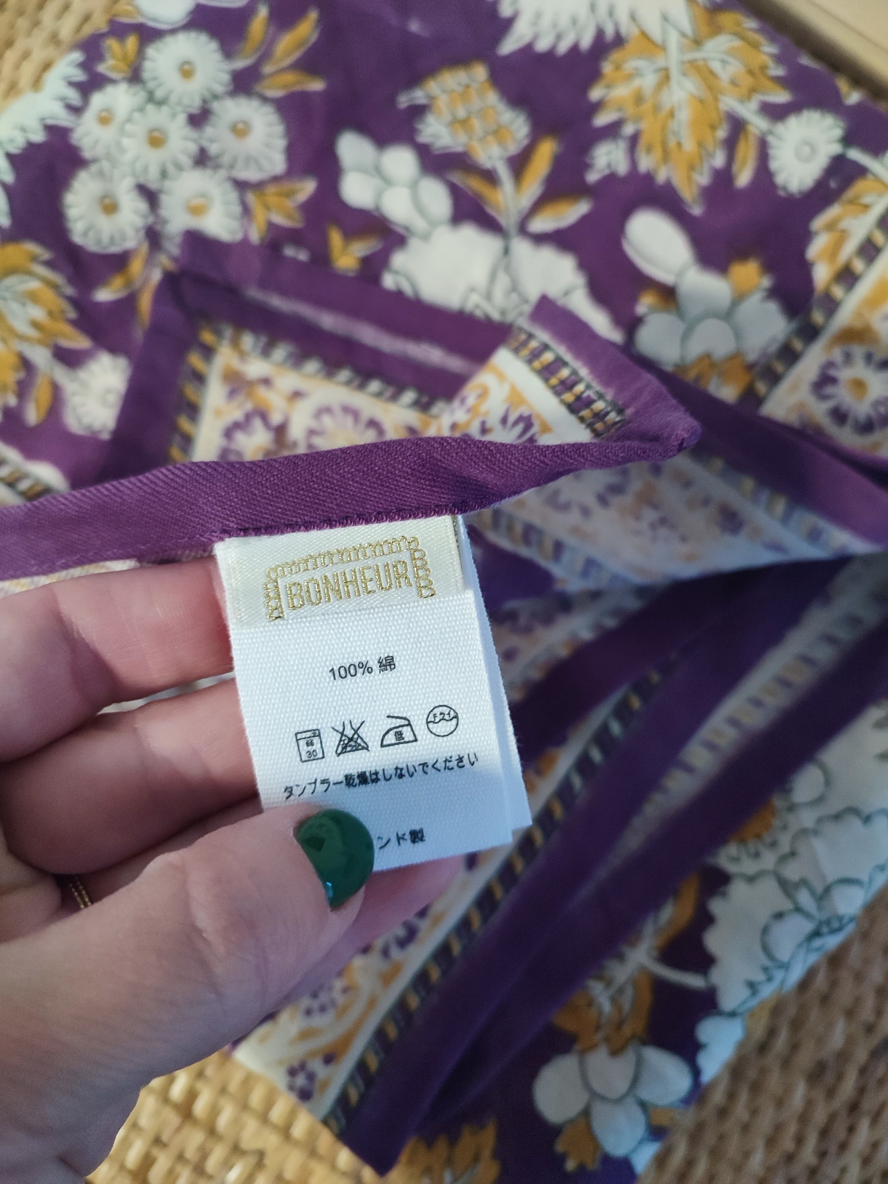 Foulard Vishnu prune | Bonheur du jour
