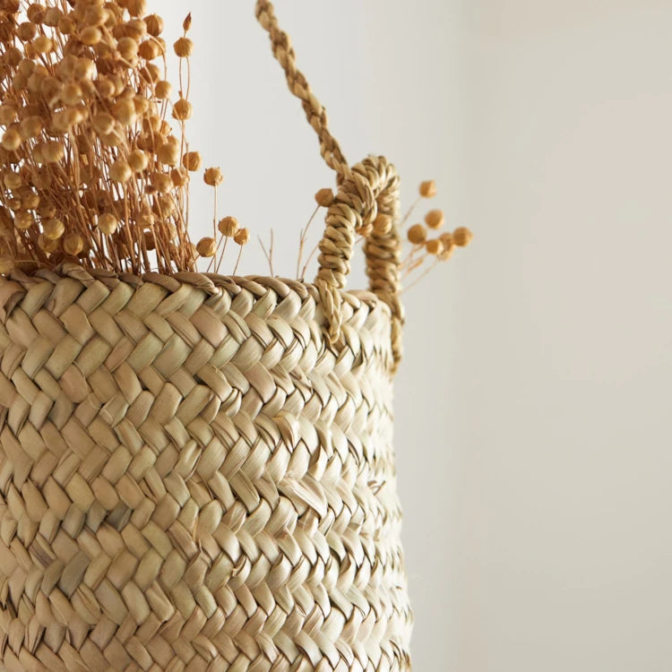 Petit panier à suspendre en palmier – Rangement artisanal