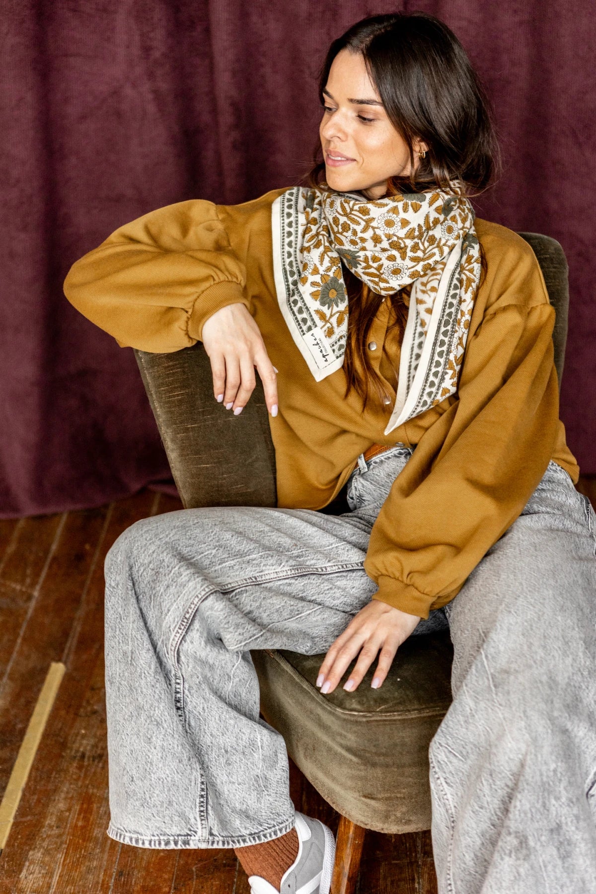 Grand foulard Latika Cœur | Apaches Collections