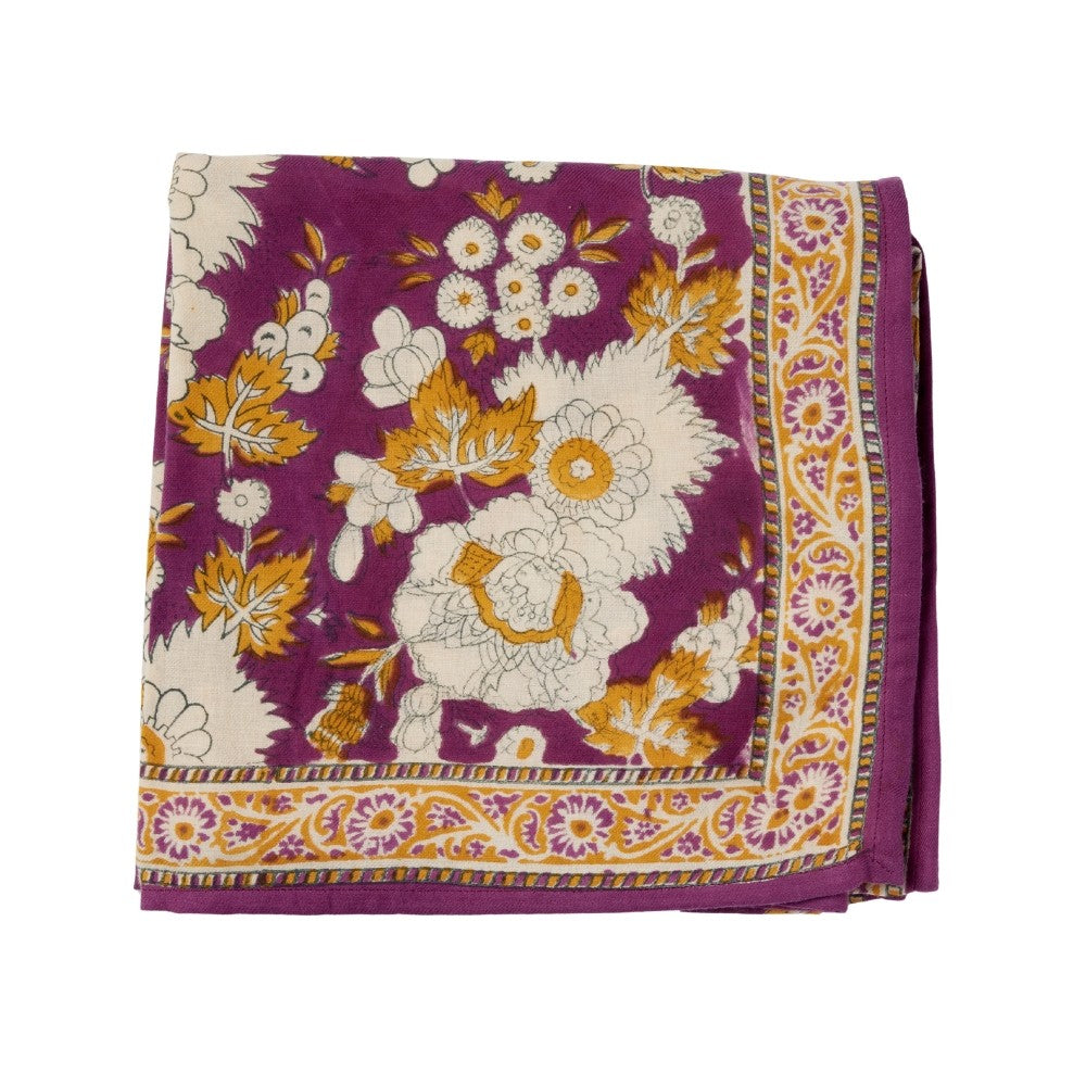 Foulard Vishnu prune | Bonheur du jour